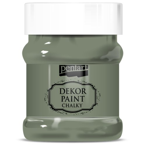 Křídová a dekorační barva PENTART 230 ml KHAKI ZELENÁ