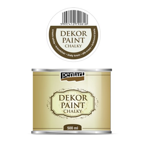 Křídová a dekorační barva PENTART 500 ml KRÉMOVÁ