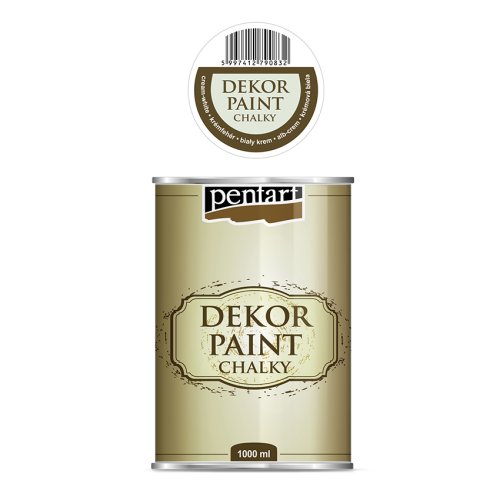 Křídová a dekorační barva PENTART 1000 ml KRÉMOVÁ