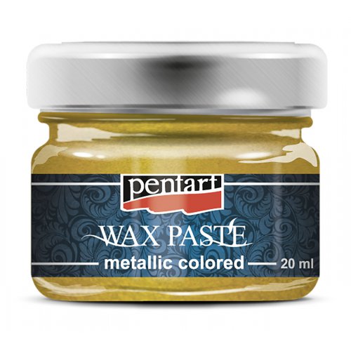 Vosková pasta barevná metalická PENTART 20 ml  ŽLUTÁ