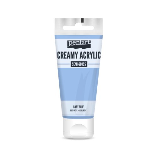 Krémová akrylová barva pololesklá PENTART 60 ml BABY MODRÁ