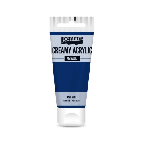 Krémová akrylová barva pololesklá PENTART 60 ml TMAVÁ MODRÁ