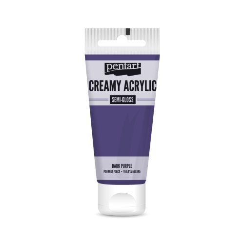 Krémová akrylová barva pololesklá PENTART 60 ml TMAVÁ PURPUROVÁ