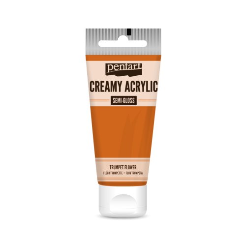 Krémová akrylová barva pololesklá PENTART 60 ml SVĚTLÁ ČERVENÁ