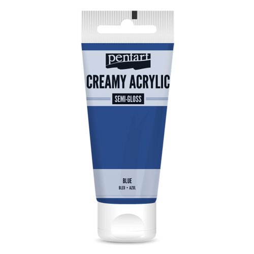 Krémová akrylová barva pololesklá PENTART 60 ml MODRÁ