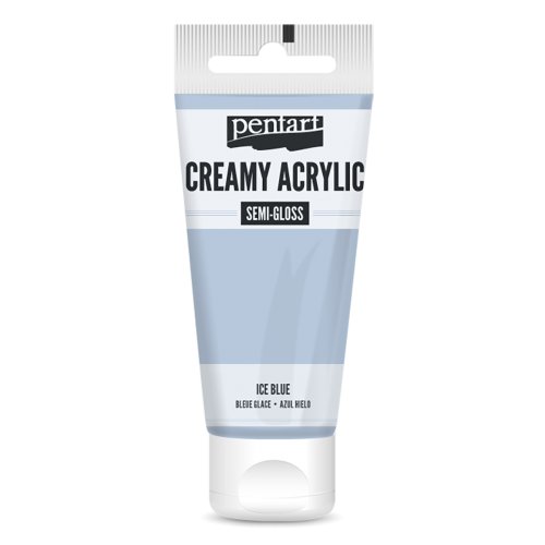 Krémová akrylová barva pololesklá PENTART 60 ml LEDOVÁ MODRÁ