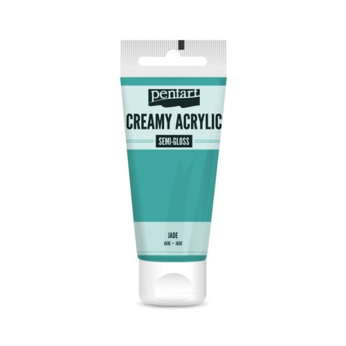 Krémová akrylová barva pololesklá PENTART 60 ml NEFRITOVÁ