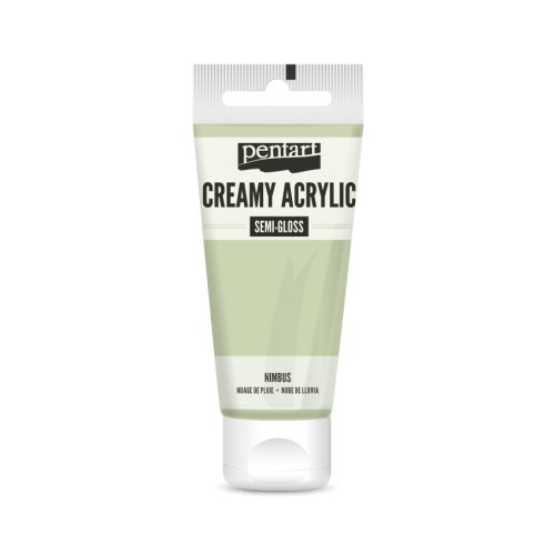 Krémová akrylová barva pololesklá PENTART 60 ml SVĚTLÁ ZELENÁ