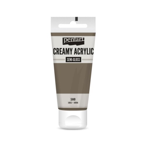 Krémová akrylová barva pololesklá PENTART 60 ml PÍSKOVÁ
