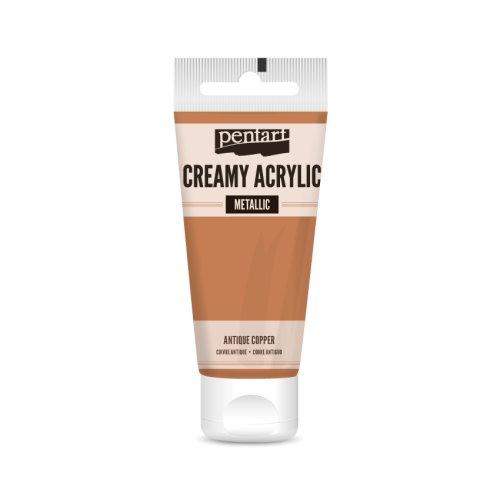 Krémová akrylová barva metalická PENTART 60 ml ANTICKÁ MĚDĚNÁ