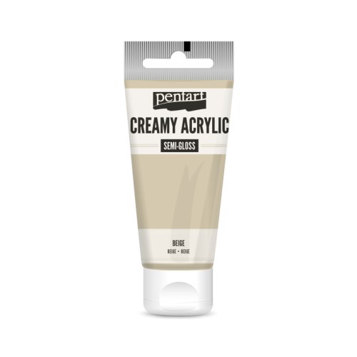 Krémová akrylová barva pololesklá PENTART 60 ml BÉŽOVÁ
