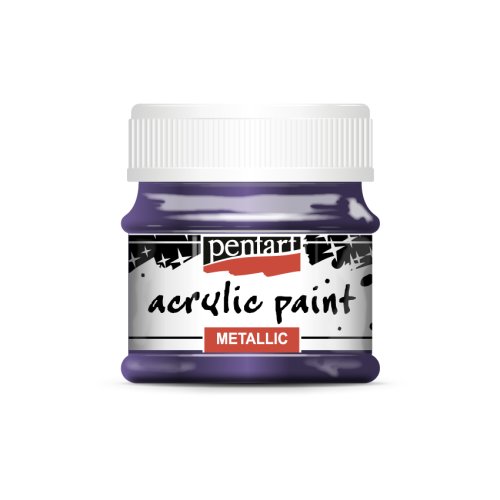 Akrylová barva metalická PENTART 50 ml STŘÍBRNÁ PURPUR