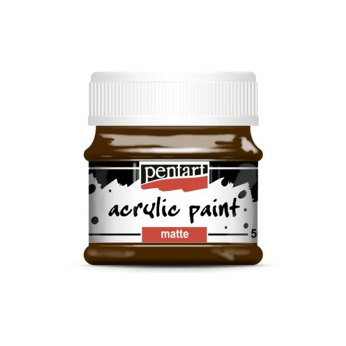 Akrylová barva matná PENTART 50 ml NAČERVENALE HNĚDÁ