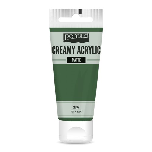 Krémová akrylová barva matná PENTART 60 ml ZELENÁ
