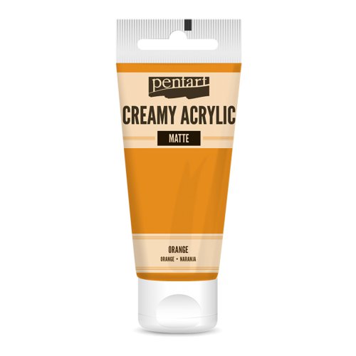 Krémová akrylová barva matná PENTART 60 ml ORANŽOVÁ
