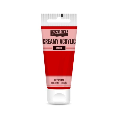 Krémová akrylová barva matná PENTART 60 ml ČERVENÁ RTĚNKA