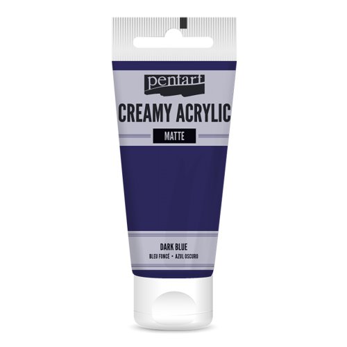 Krémová akrylová barva matná PENTART 60 ml TMAVĚ MODRÁ