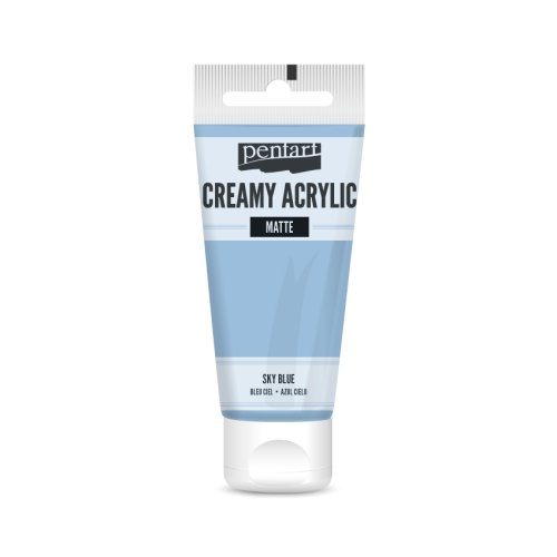 Krémová akrylová barva matná PENTART 60 ml NEBESKÁ MODRÁ