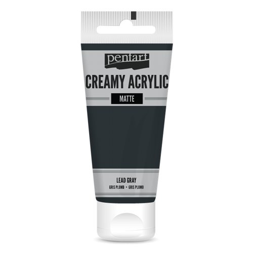 Krémová akrylová barva matná PENTART 60 ml ČERNÁ