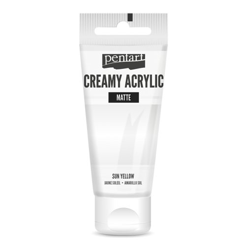 Krémová akrylová barva matná PENTART 60 ml BÍLÁ