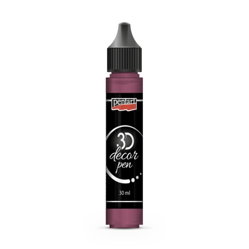 3D Decor pen transparentní PENTART 30 ml RUBÍNOVÁ ČERVENÁ
