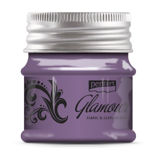 Barva na textil a kůži zářivá PENTART 50 ml STŘÍBŘITĚ PURPUROVÁ