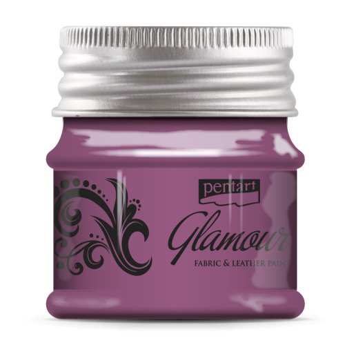 Barva na textil a kůži zářivá PENTART 50 ml STŘÍBŘITĚ RŮŽOVÁ