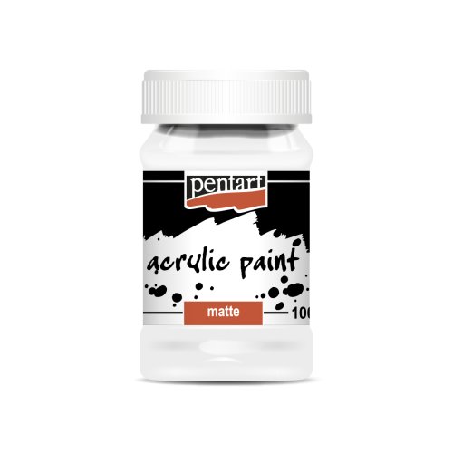 Akrylová barva matná PENTART 100 ml TITANOVÁ BÍLÁ