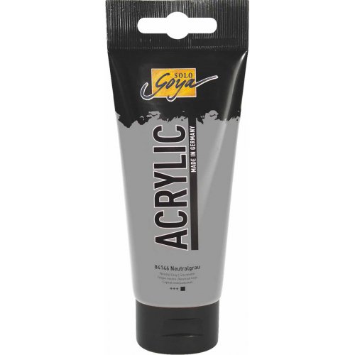 Akrylová barva SOLO GOYA 100 ml NEUTRÁLNÍ ŠEDÁ