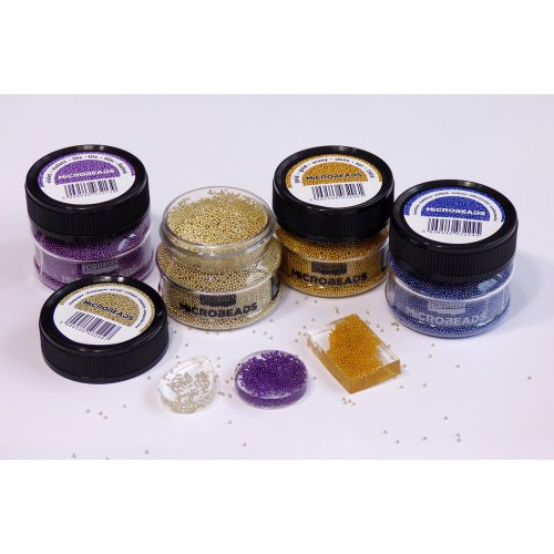 Korálky skleněné MICROBEADS PENTART 40 g STŘÍBRNÁ - Microbeads_img1.jpg