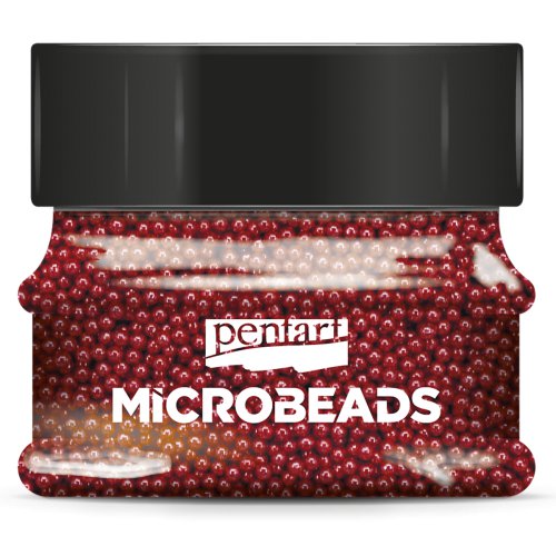 Korálky skleněné MICROBEADS PENTART 40 g ČERVENÁ
