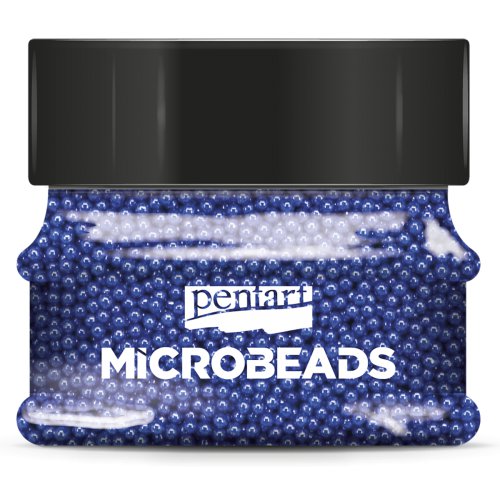 Korálky skleněné MICROBEADS PENTART 40 g MODRÁ