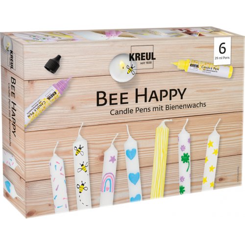 Sada CANDLE PEN KREUL voskové pero pro malování svíček BEE HAPPY - Odkaz