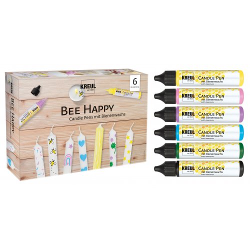 Sada CANDLE PEN KREUL voskové pero pro malování svíček BEE HAPPY