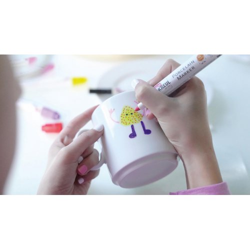 Sada Fix na porcelán KREUL medium JUNIOR s hrníčkem - 163_KREUL_PorcelainMarker_1_RGB.jpg
