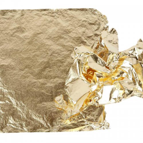 Metalické plátky 160 x 160 mm 25 listů ZLATÁ