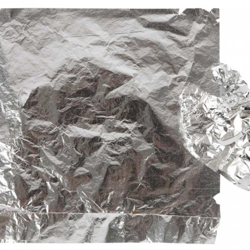 Metalické plátky 160 x 160 mm 25 listů STŘÍBRNÁ