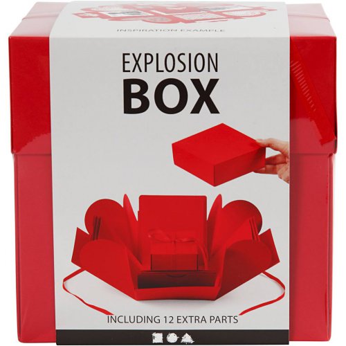 Exploding box k dotvoření ČERVENÁ - obrázek