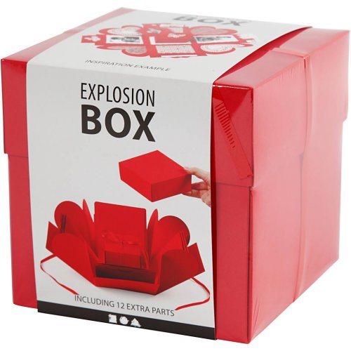 Exploding box k dotvoření ČERVENÁ - obrázek