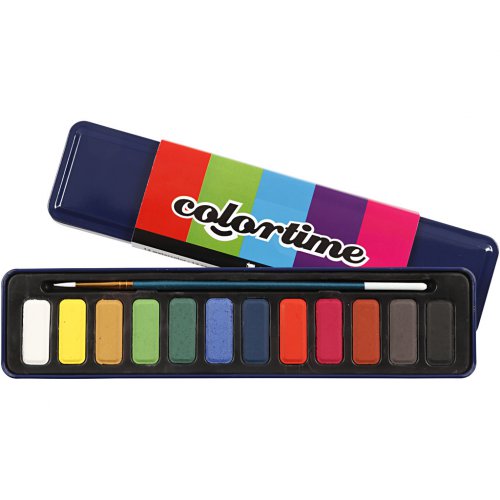 Sada akvarelových barev COLORTIME 12 barev ZÁKLADNÍ - obrázek
