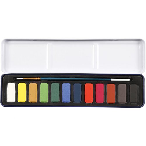 Sada akvarelových barev COLORTIME 12 barev ZÁKLADNÍ - obrázek