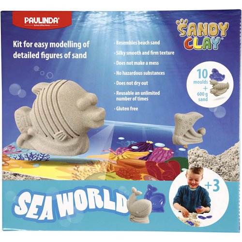 SADA Kinetický písek Sandy Clay – magický tekutý písek MOŘSKÝ SVĚT - obrázek