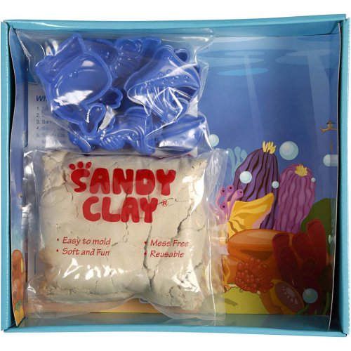 SADA Kinetický písek Sandy Clay – magický tekutý písek MOŘSKÝ SVĚT - obrázek