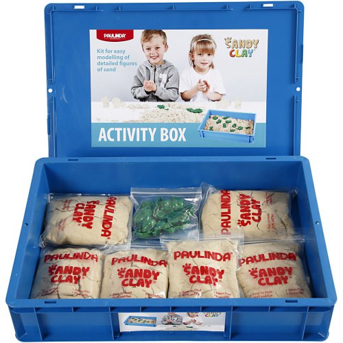 Kinetický písek Sandy Clay – magický tekutý písek 6 kg + formičky - obrázek