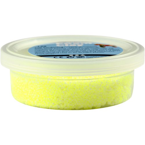Samotvrdnoucí modelovací pěnová kuličková hmota Foam Clay SADA 6 PASTELOVÝCH A GLITTER BAREV - obrázek