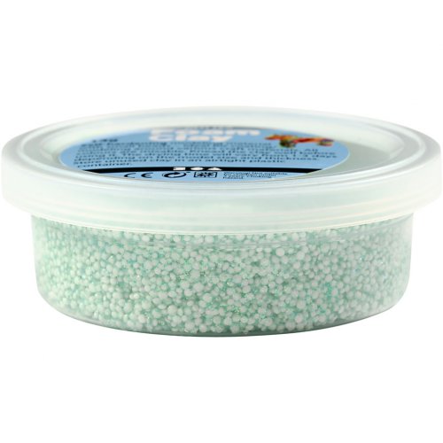 Samotvrdnoucí modelovací pěnová kuličková hmota Foam Clay SADA 6 PASTELOVÝCH A GLITTER BAREV - obrázek