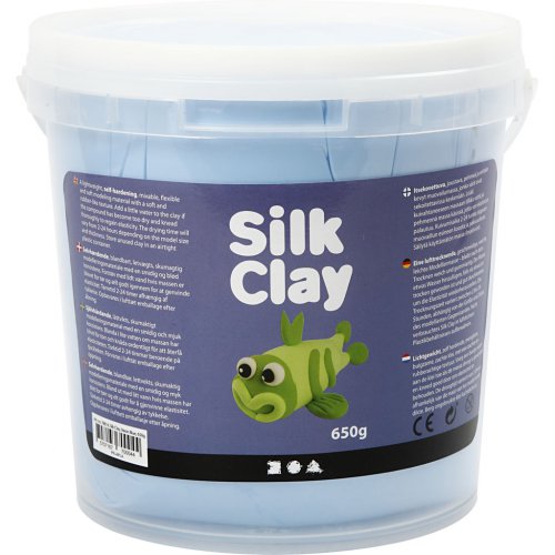 Samotvrdnoucí modelovací lehká hmota Silk Clay NEON MODRÁ 650 g - obrázek