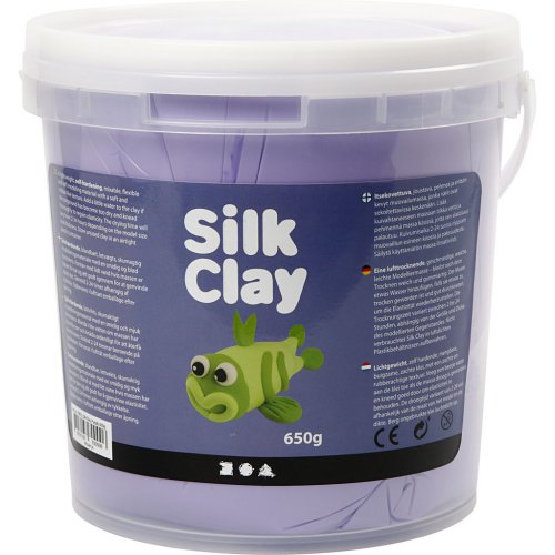 Samotvrdnoucí modelovací lehká hmota Silk Clay FIALOVÁ 650 g - obrázek