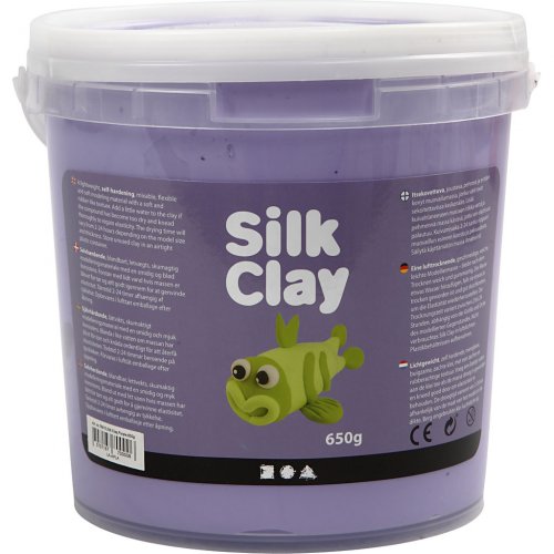 Samotvrdnoucí modelovací lehká hmota Silk Clay FIALOVÁ 650 g