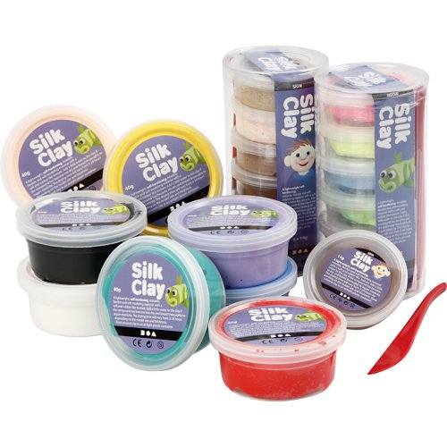 Samotvrdnoucí modelovací lehká hmota Silk Clay SADA 22 barev